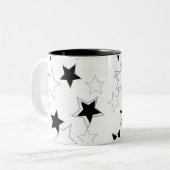 Mok Zwart & Witte Sterren (Voorkant links)