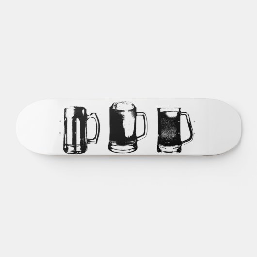 Mok zwarte bier Silhouette // Persoonlijk Skateboard (Horizontaal)