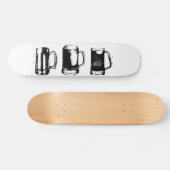 Mok zwarte bier Silhouette // Persoonlijk Skateboard (Horizontaal)
