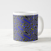 Mok zwarte Blauwe en gele Zwemelen (Voorkant rechts)