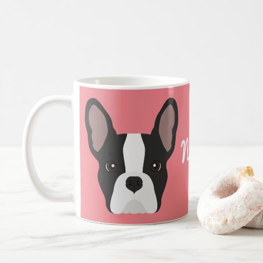 Mok zwarte en witte bulldog Coffee (Met donut)