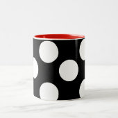 Mok zwarte en witte grote pooldop (Center)