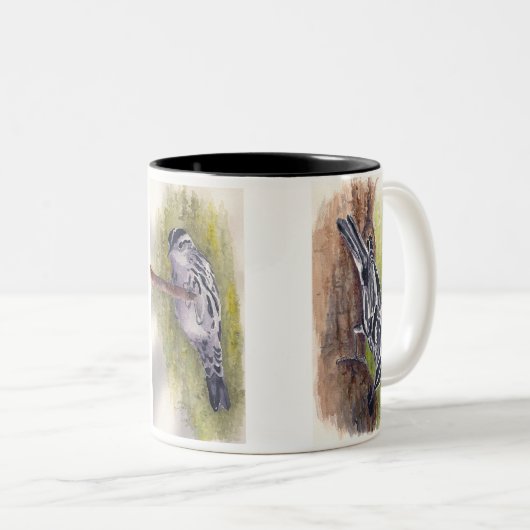 Mok zwarte en witte koffiekoffie (Voorkant rechts)