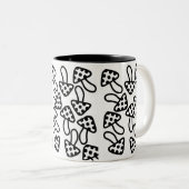 Mok zwarte en witte paddenstoelen (Voorkant rechts)