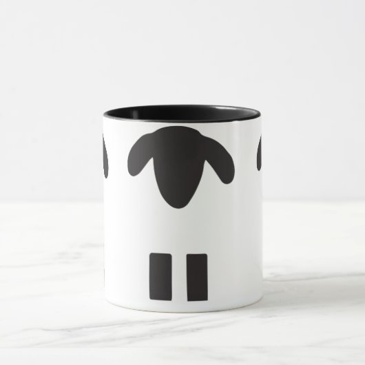 Mok zwarte en witte schapen (Midden)