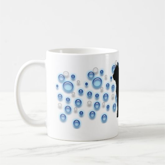 Mok - Zwarte katten en blauwe bubbels (Links)