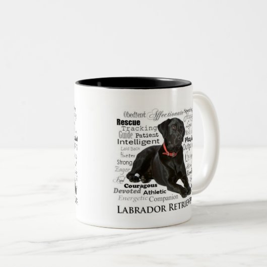 Mok zwarte lab (Voorkant rechts)