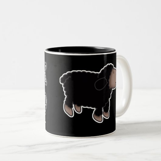 Mok zwarte schapenkoffie (Voorkant rechts)