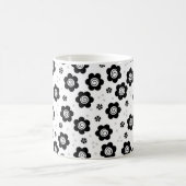 Mok zwarte witte bloemen (Center)