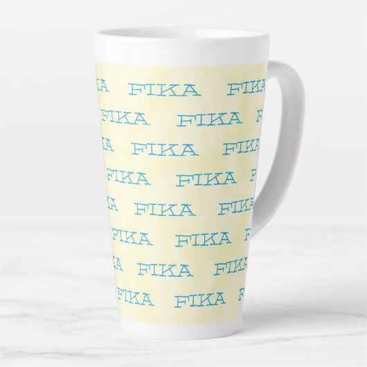 Mok Zweedse nationale kleuren Fika Latte (Rechterhoek)