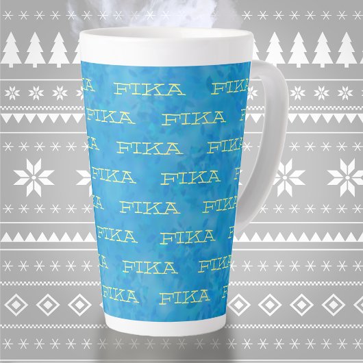 Mok Zweedse nationale kleuren Fika Latte