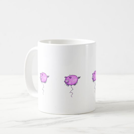 Mok zwevende varkens (Voorkant links)