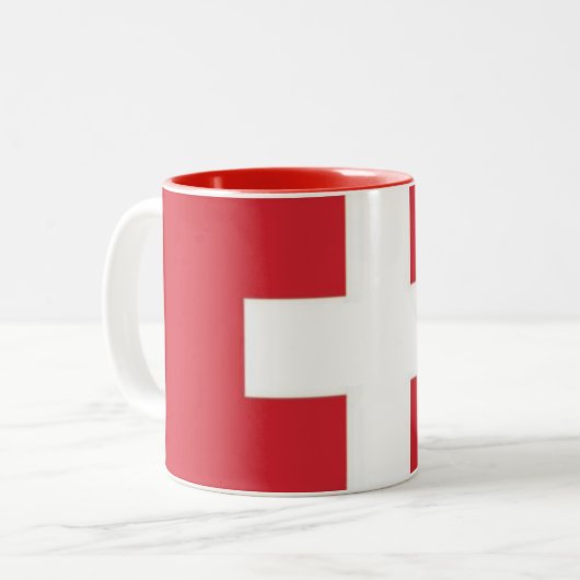 Mok Zwitserland Vlag (Voorkant links)