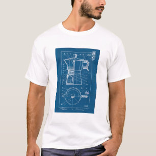 moka bialetti blueprint t-shirt