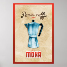  "Moka Coffee Maker Italiaans Retro" Poster