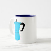 Moka Espresso Coffee Pot Tweekleurige Koffiemok (Voorkant links)
