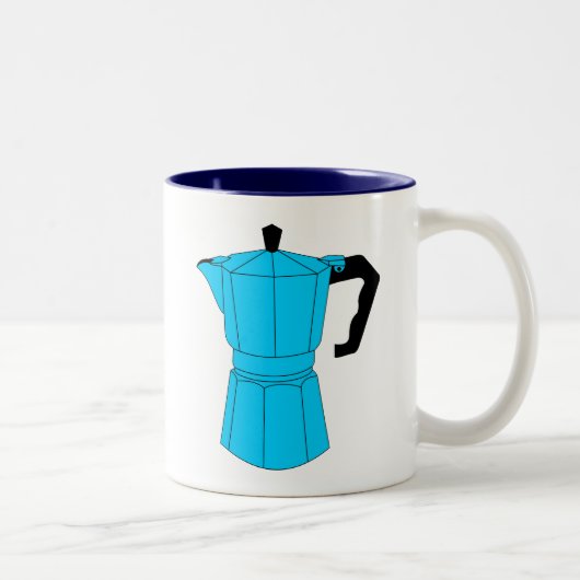 Moka Espresso Coffee Pot Tweekleurige Koffiemok (Rechts)