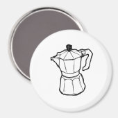 Moka espresso pot koffiezetapparaat friet magnet (Voorkant / Achterkant)
