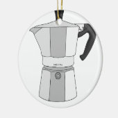 Moka koffiepot keramisch ornament (Links)