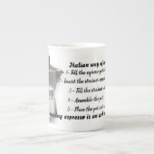 Moka-mok met bot porselein kop (Voorkant)