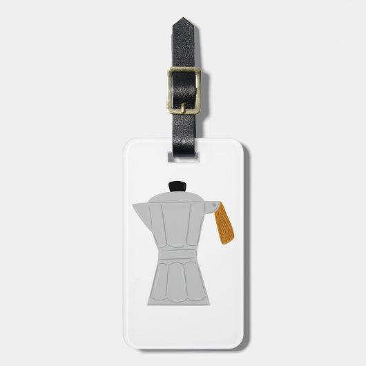 Moka Pot Koffiezetapparaat Retro Espresso Bagagelabel (Voorkant verticaal)