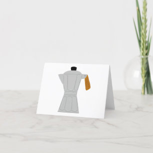 Moka Pot Koffiezetapparaat Retro Espresso Bedankkaart