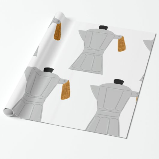  Moka Pot Koffiezetapparaat Retro Espresso Cadeaupapier (Uitgerold)