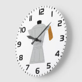 Moka Pot Koffiezetapparaat Retro Espresso Grote Klok (Hoek)