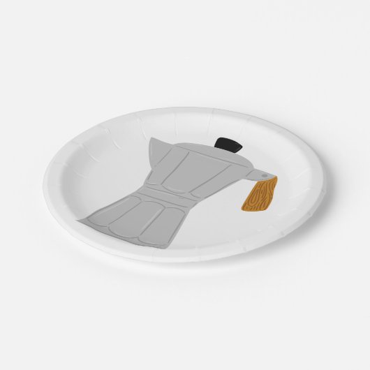  Moka Pot Koffiezetapparaat Retro Espresso Papieren Bordje (Gekanteld)