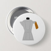 Moka Pot Koffiezetapparaat Retro Espresso Ronde Button 7,6 Cm (Voorkant /achterkant)