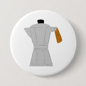 Moka Pot Koffiezetapparaat Retro Espresso Ronde Button 7,6 Cm (Voorkant)