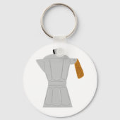Moka Pot Koffiezetapparaat Retro Espresso Sleutelhanger (Voorkant)