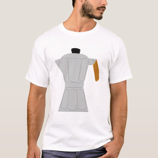  Moka Pot Koffiezetapparaat Retro Espresso T-shirt (Voorkant)