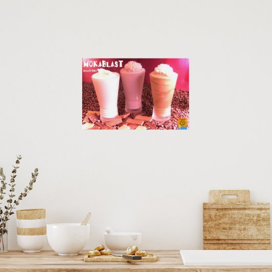 Mokablast gemengde Drinken Poster (Keuken)