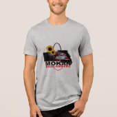 MOKAN Badlanders Mannen Grijs Tri-Blend Shirt (Voorkant)