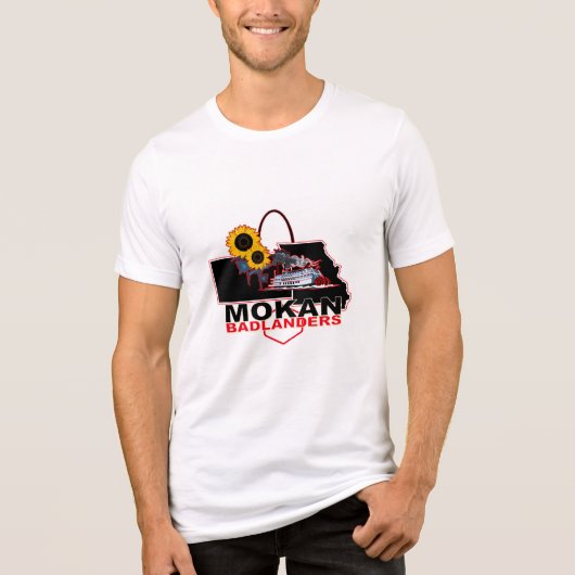 MOKAN Badlanders Mannen Tri-Blend Shirt (Voorkant)