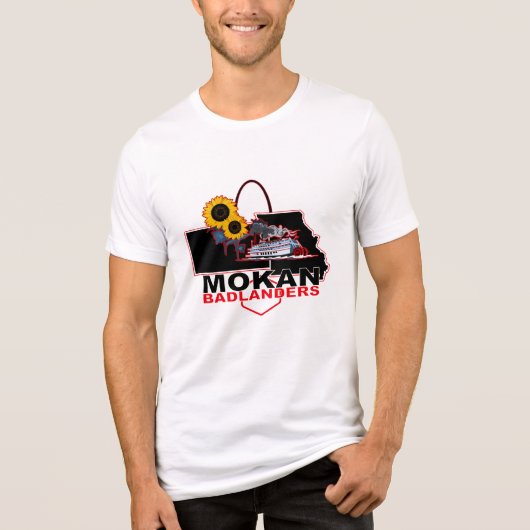 MOKAN Badlanders Mannen Tri-Blend Shirt (Voorkant)