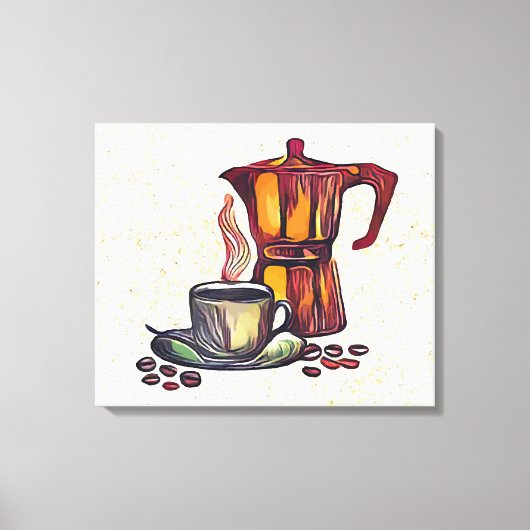 mokapot canvas afdruk (Voorkant)