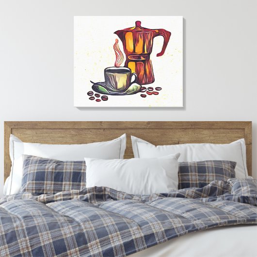 mokapot canvas afdruk (Insitu (Slaapkamer))