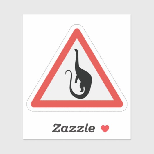 Mokele-Mbembe Congo Dinosaur Road Sign Sticker (Vel)