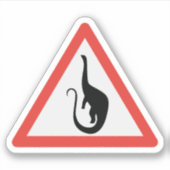 Mokele-Mbembe Congo Dinosaur Road Sign Sticker (Voorkant)