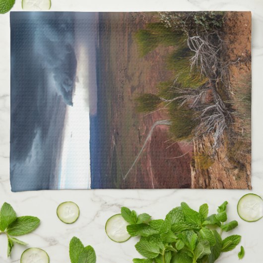 Moki Dugway Thunderstorm - Southern Utah Theedoek (Gevouwen)