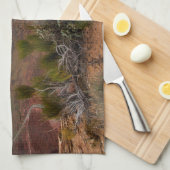 Moki Dugway Thunderstorm - Southern Utah Theedoek (Quarter Fold)