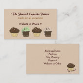 Mokka en Chocolade Cupcakes Visitekaartje (Voorkant / Achterkant)