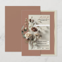 Mokka Mousse Moderne Botanische Bloemen Bruiloft R