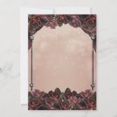 Mokka Roestbruine Rozen Elegante Herfst Bruiloft Kaart (Achterkant)