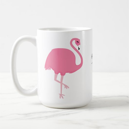 Mokken aangepaste tekst voor Flamingos Cute Flamin (Links)