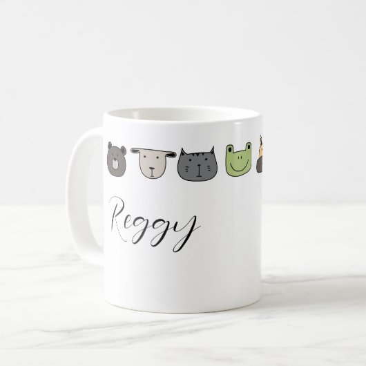 Mokken aanpassen - Dierengezichten (Voorkant links)