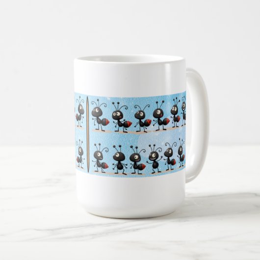 Mokken Ant blauw en wit (Voorkant rechts)