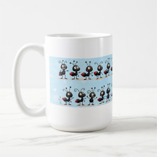 Mokken Ant blauw en wit (Links)